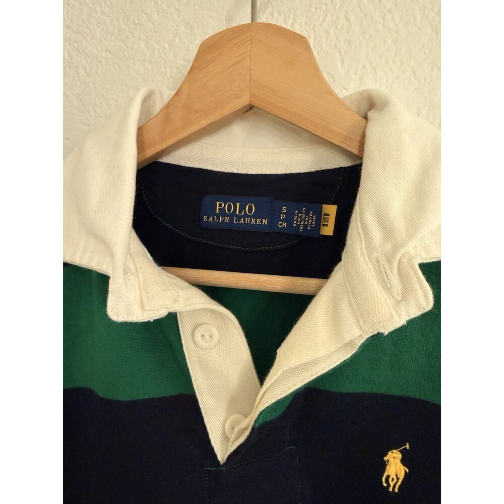 Ralph Lauren Rugby Women’s Polo Rare Colorway - Navy Blue Green Size Small - EUC - Picture 4 of 9